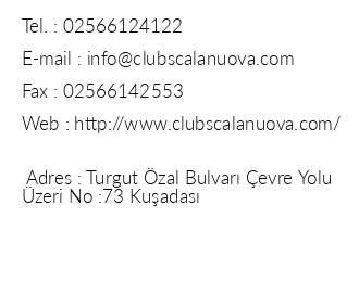 Club Scala Nuova Hotel iletiim bilgileri